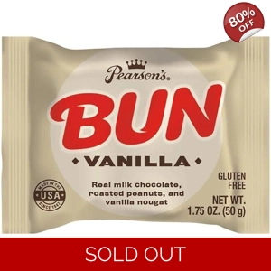 Pearson’s Bun Vanilla  - Milk Chocolate Candy Bar  - 50g Single